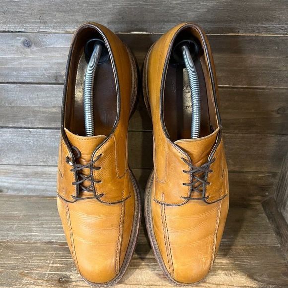 Mens Allen Edmonds Hillcrest Brown Leather Bicycle Toe Dress Shoes Size 11 D GUC - Picture 3 of 6